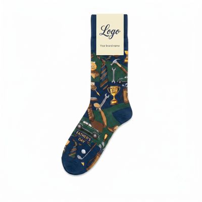 Custom Father's Day Print Socks - Detail A
